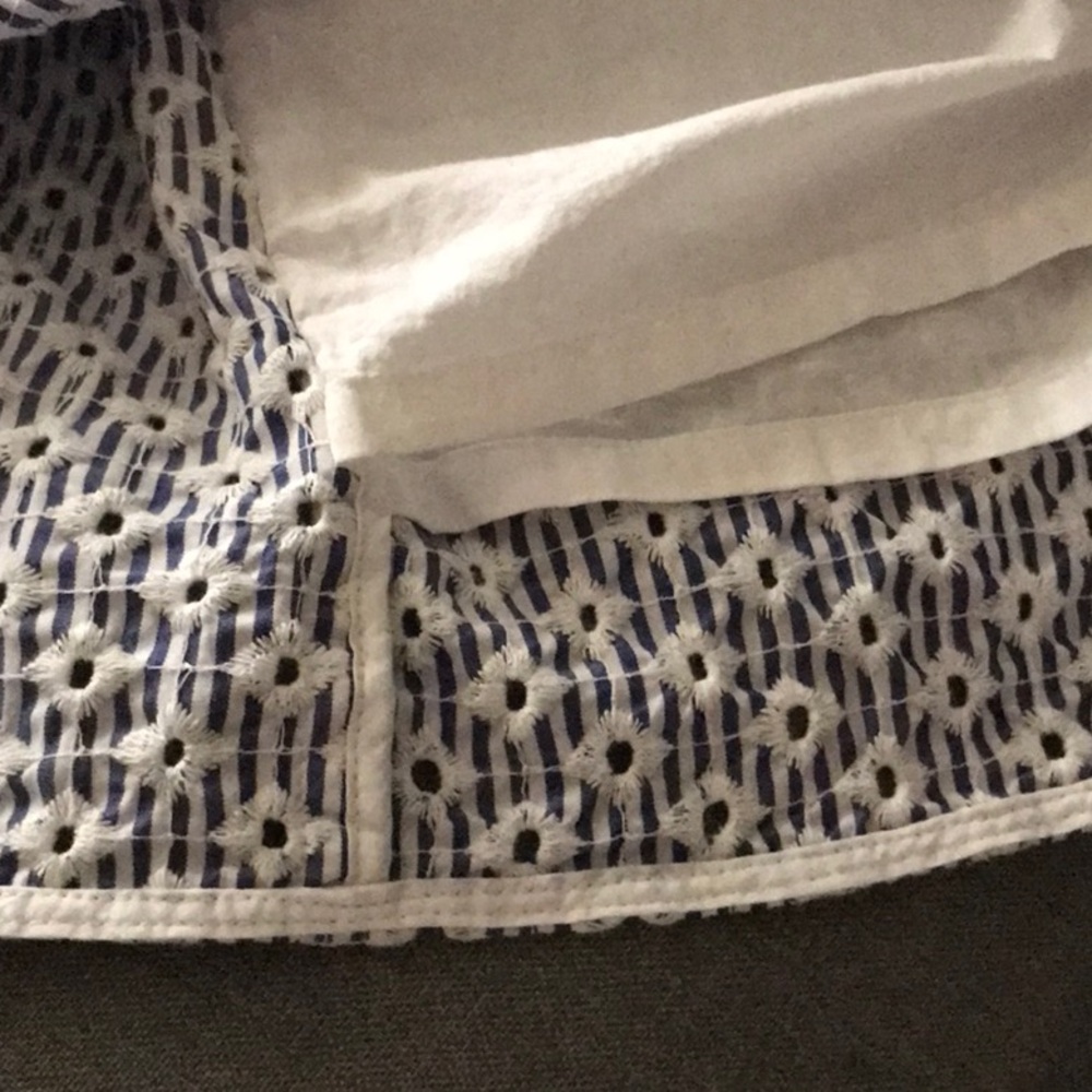 Brooks Brothers Blue White Sleeveless A-Line Midi Dress - Picture 10 of 10